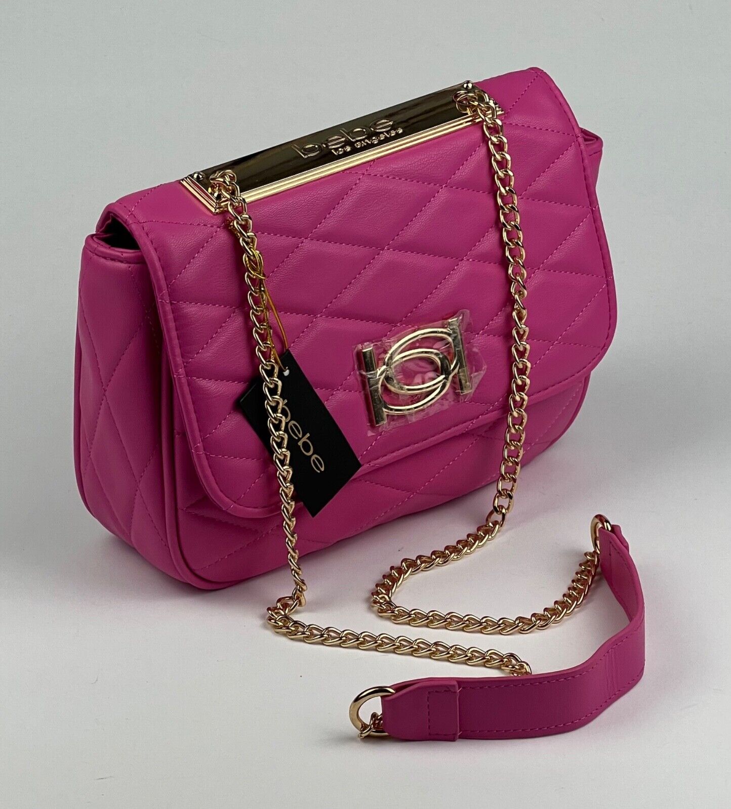 NEW! Bebe Women's Abigail Smooth Flap Shoulder Bag In Pink NWT $89