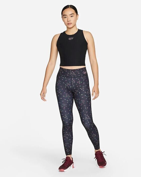 Nike Women's One Luxe Icon Clash Mid-Rise Printed Leggings