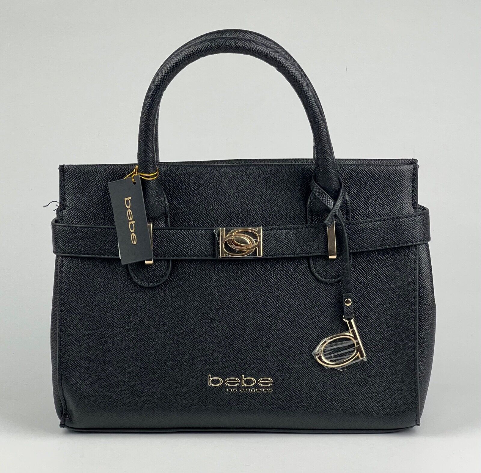 NEW! Bebe Women's Evie Satchel Bag In Black NWT $109