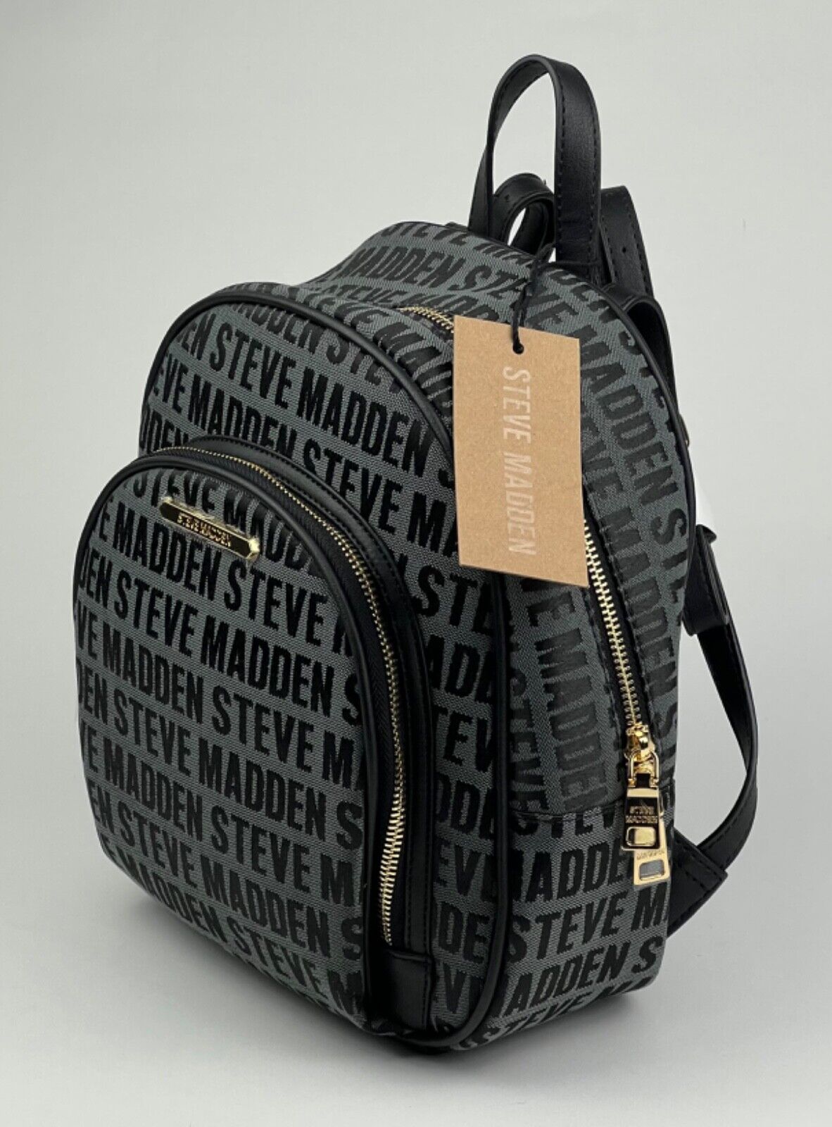 NEW! Steve Madden Women's BABOTT Logo Backpack In Black NWT $98