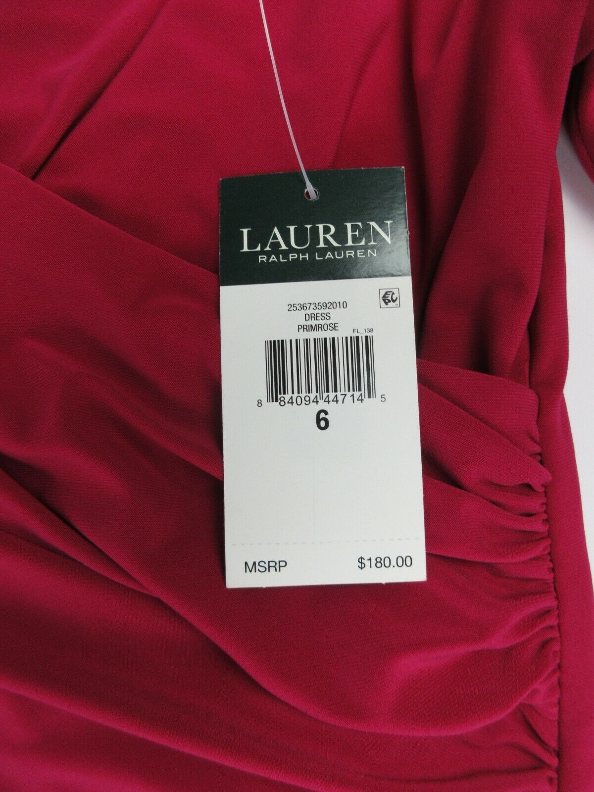 NEW! Lauren Ralph Lauren Women's Size 6 Cold-Shoulder Jersey Gown NWT $180