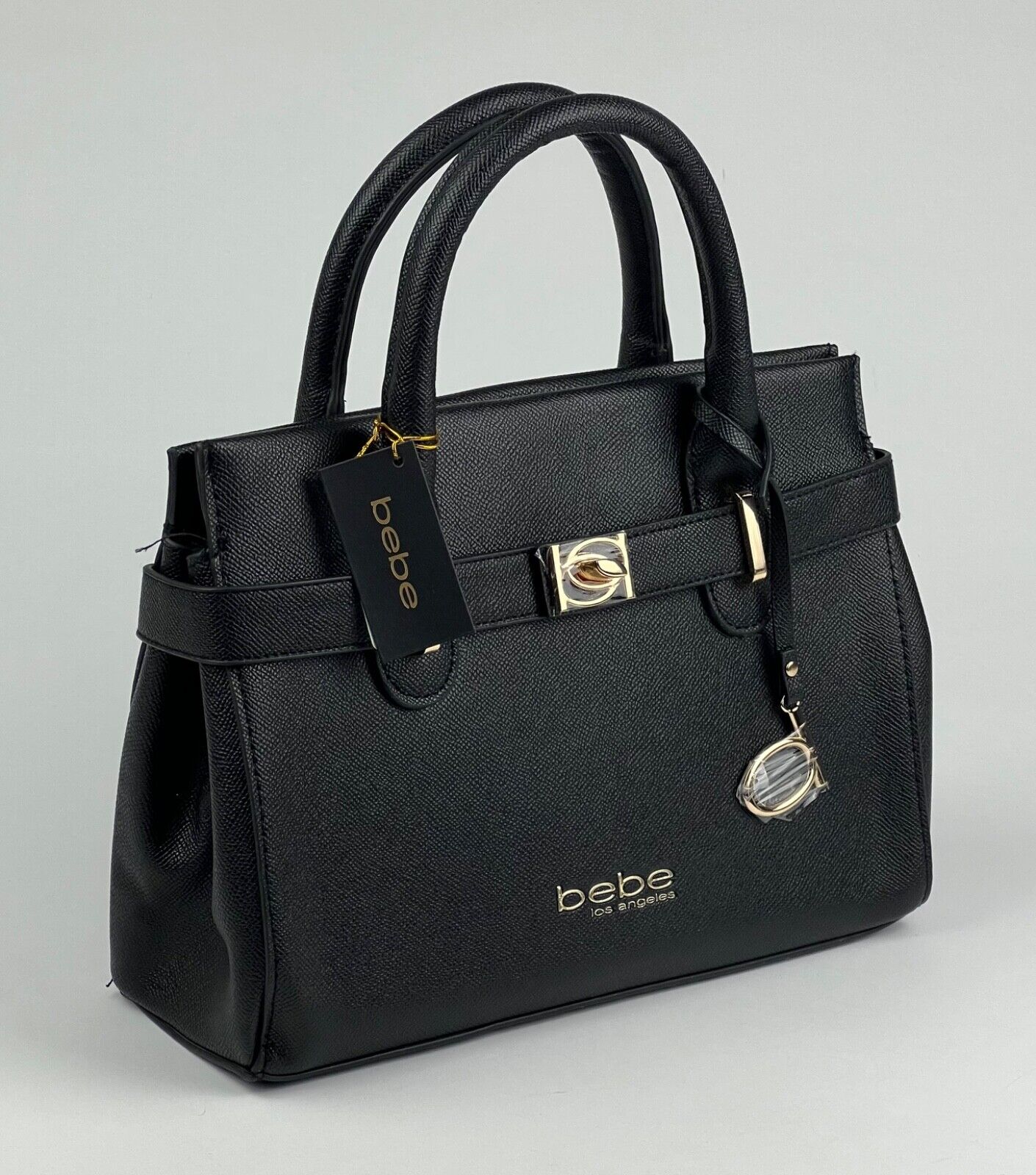 NEW! Bebe Women's Evie Satchel Bag In Black NWT $109