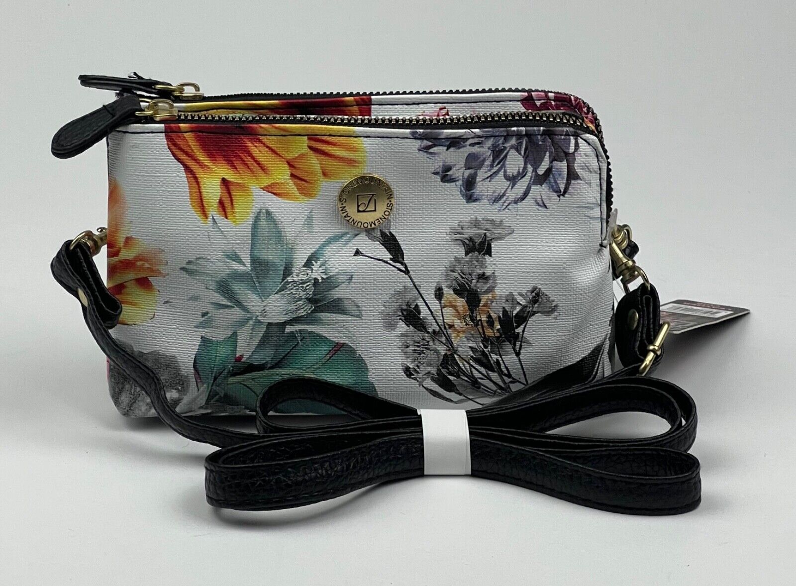 NEW! Stone Mountain Women's Double Top Zip Entry Wristlet Crossbody Bag NWT $89