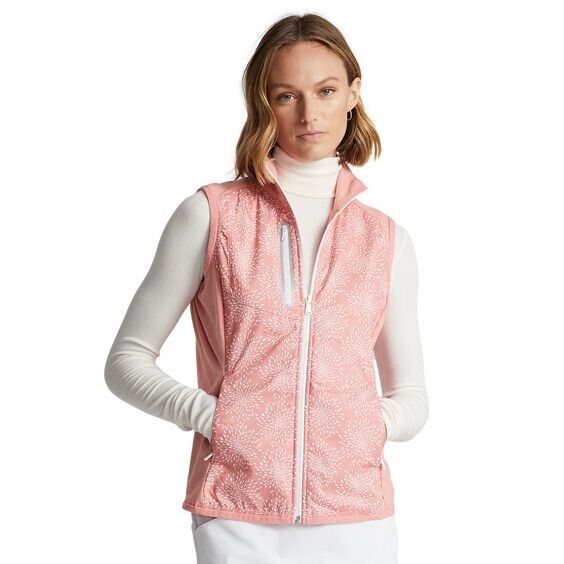 RLX Golf Ralph Lauren Women's XL Printed Terry Sleeveless Full-Zip Vest NWT $178