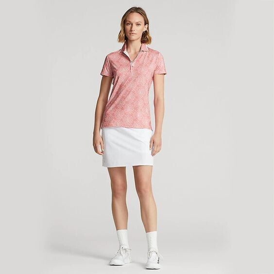 NEW! RLX Golf Ralph Lauren Women's S Printed Air Flow Jersey Polo Shirt NWT $115