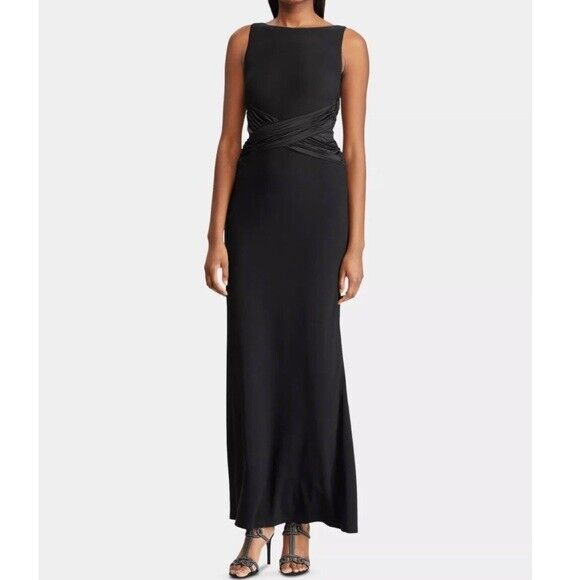 NEW! Lauren Ralph Lauren Women's 6 Sleeveless Jersey Round-Neck Gown NWT $200