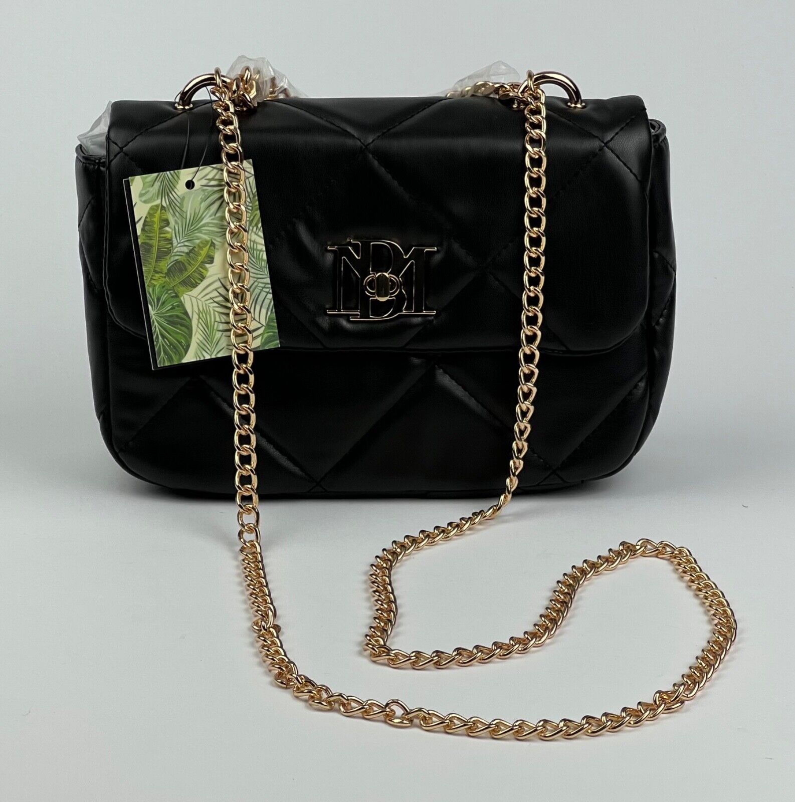 NEW! Badgley Mischka Women's Diamond-Quilted Chain Crossbody Bag NWT $149