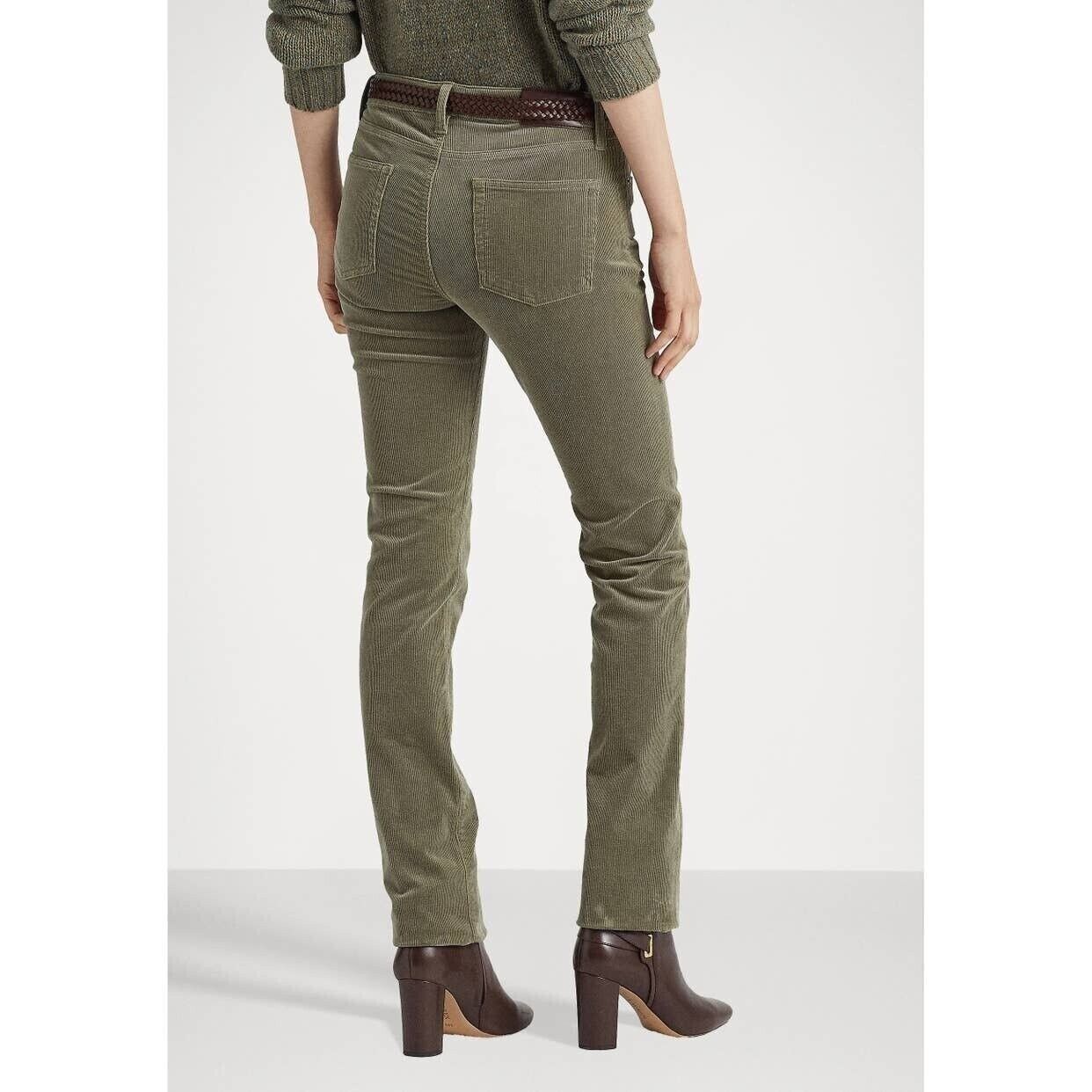 Lauren Ralph Lauren Women's Stretch Corduroy Mid-Rise Straight Pant