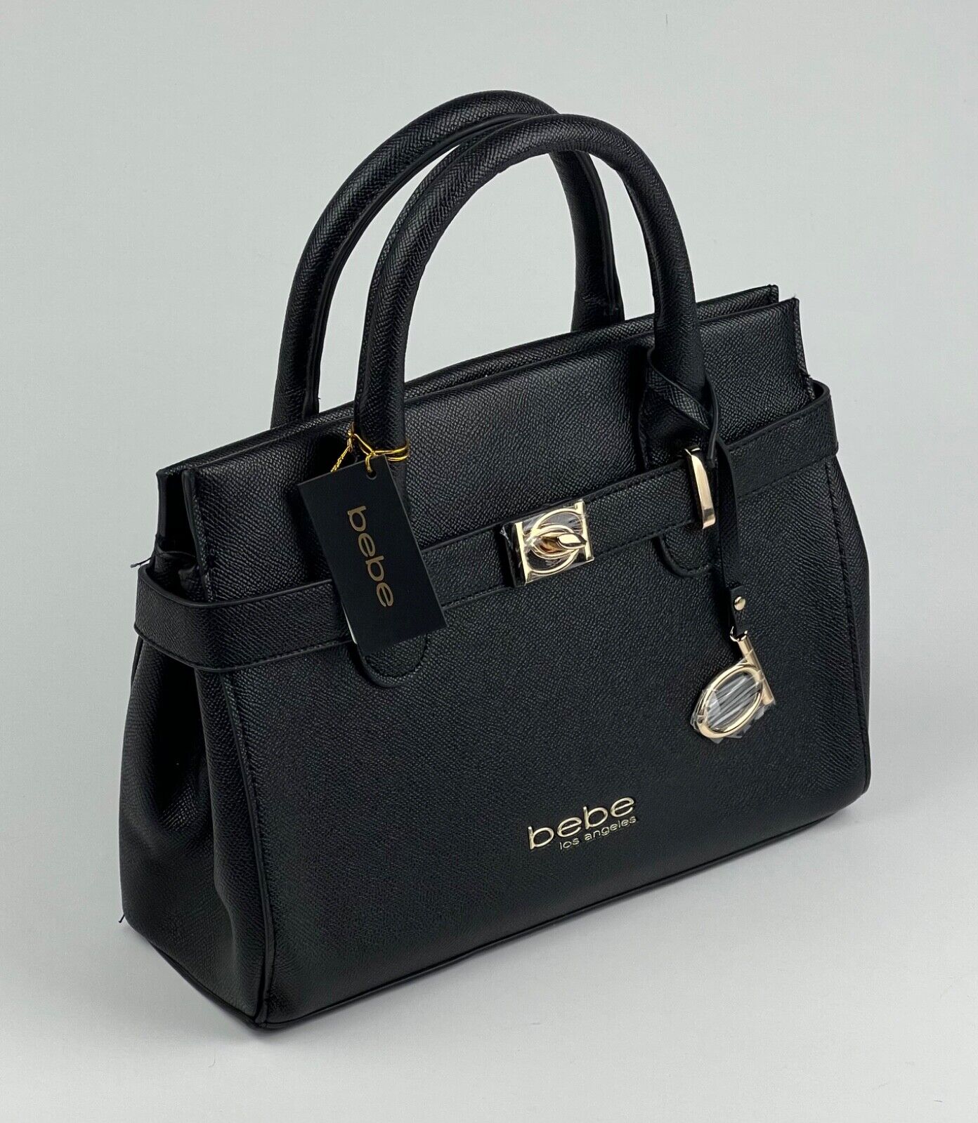 NEW! Bebe Women's Evie Satchel Bag In Black NWT $109