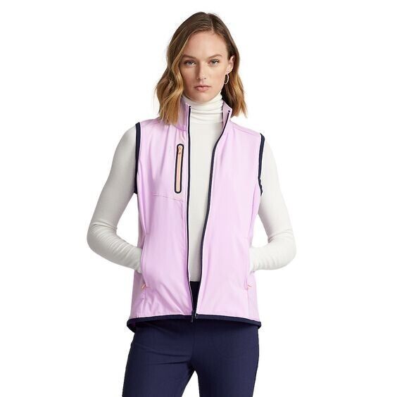 NEW! RLX Golf Ralph Lauren Women's M Terry Sleeveless Full-Zip Vest NWT $168