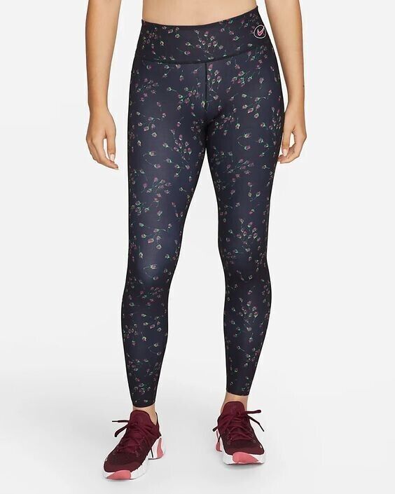 Nike Women's One Luxe Icon Clash Mid-Rise Printed Leggings