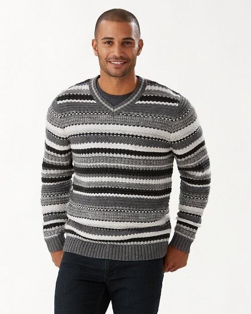 NEW! Tommy Bahama Men's Wave Shoal V-Neck Sweater