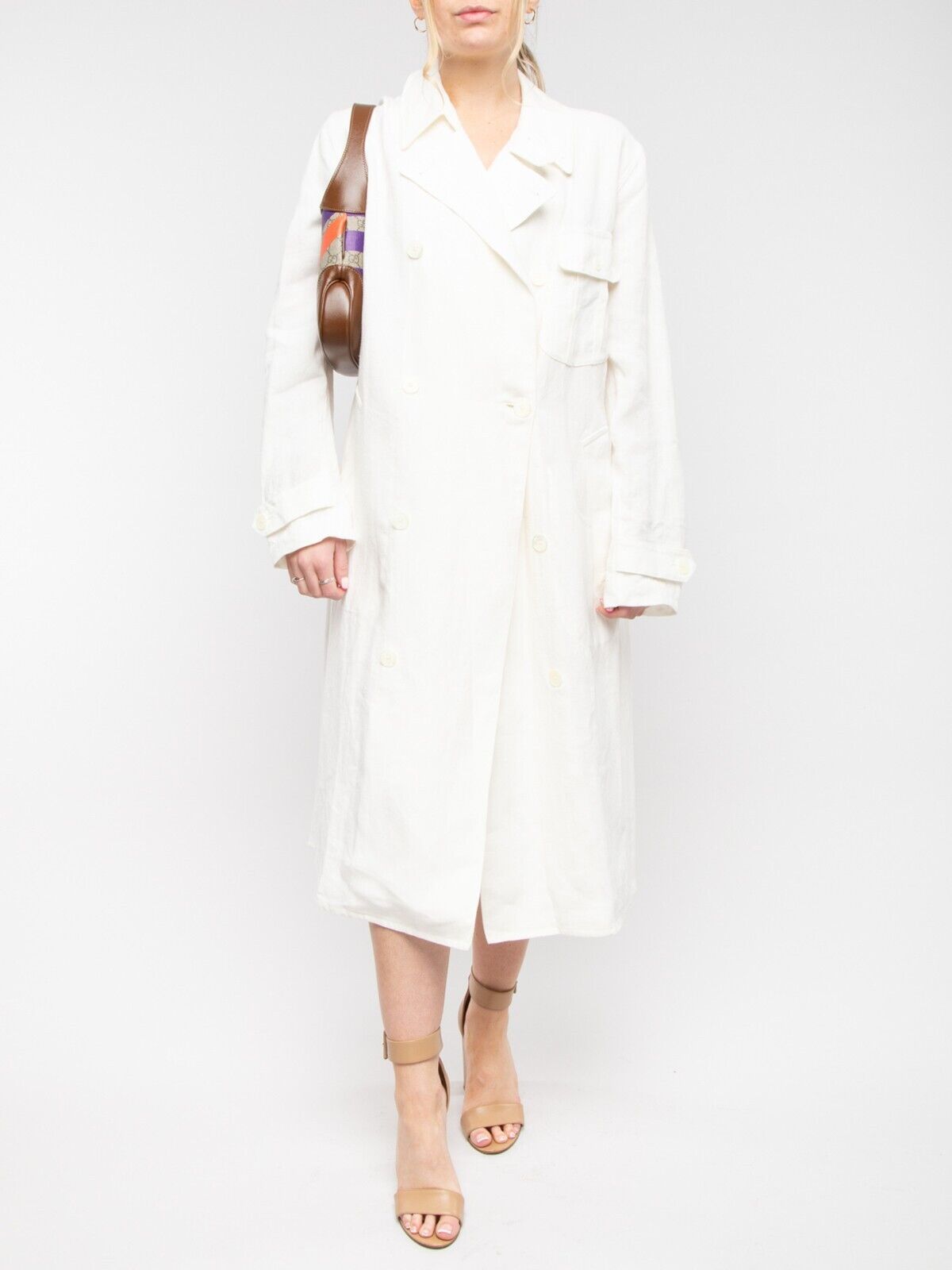 Polo Ralph Lauren Women's White Linen Coat