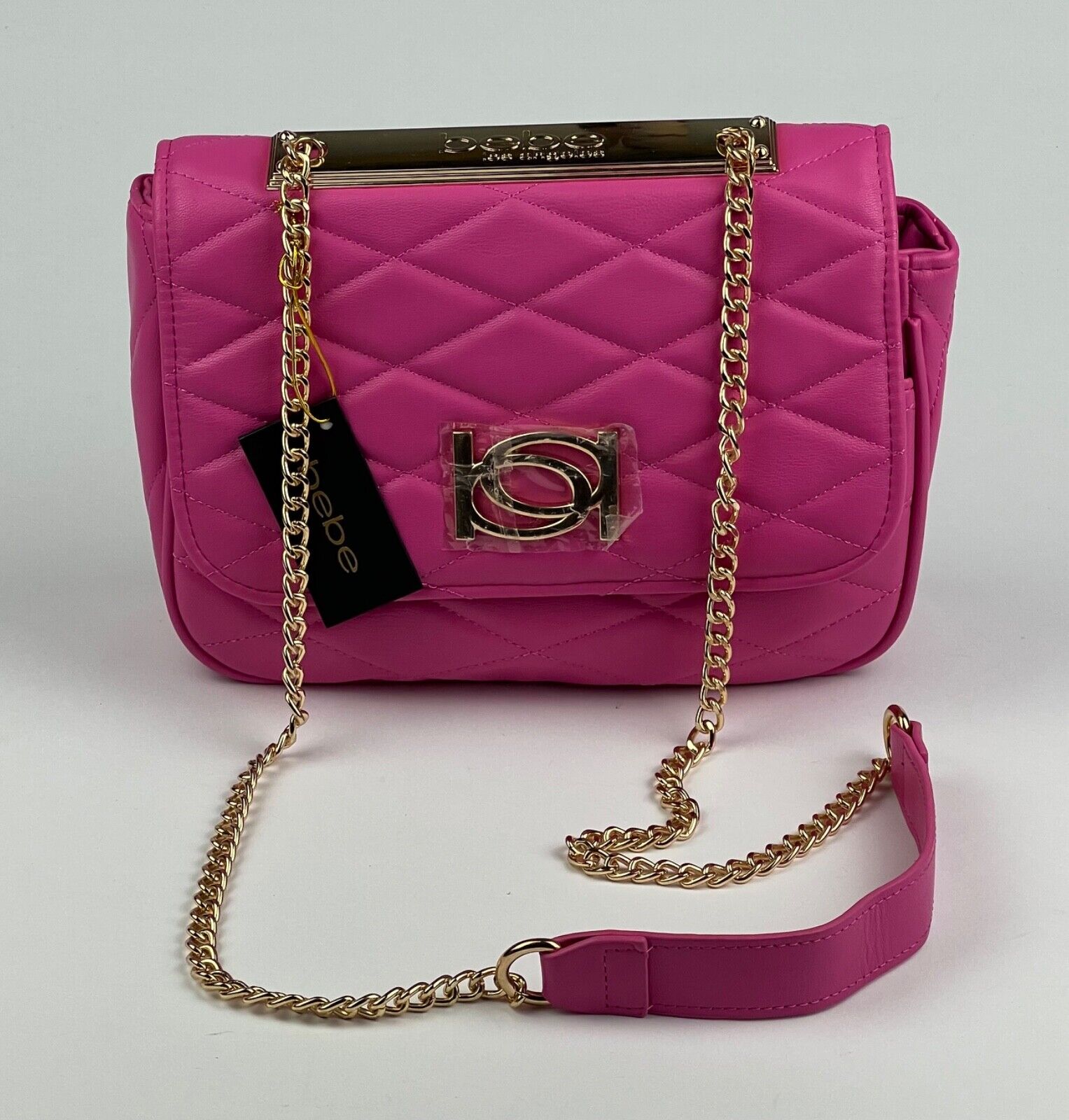 NEW! Bebe Women's Abigail Smooth Flap Shoulder Bag In Pink NWT $89