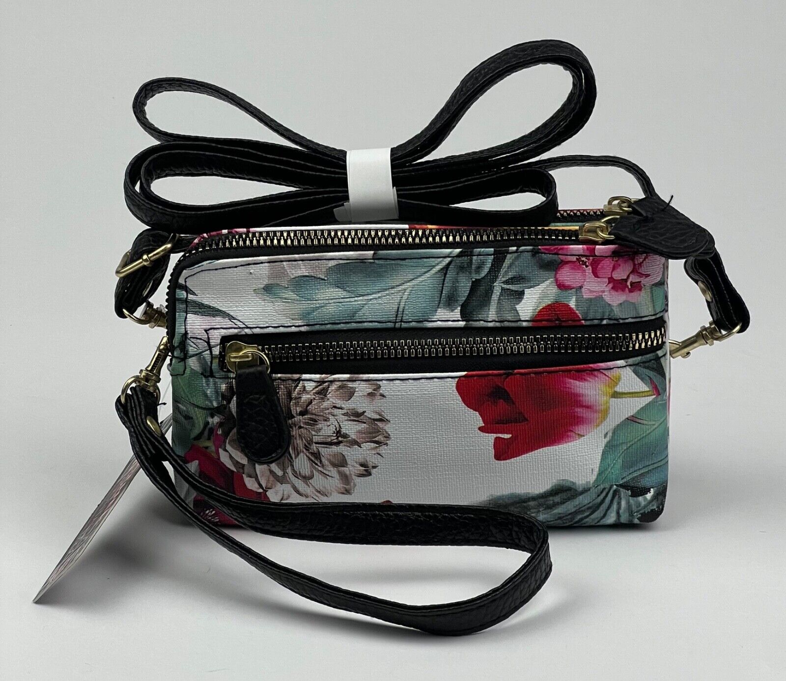 NEW! Stone Mountain Women's Double Top Zip Entry Wristlet Crossbody Bag NWT $89