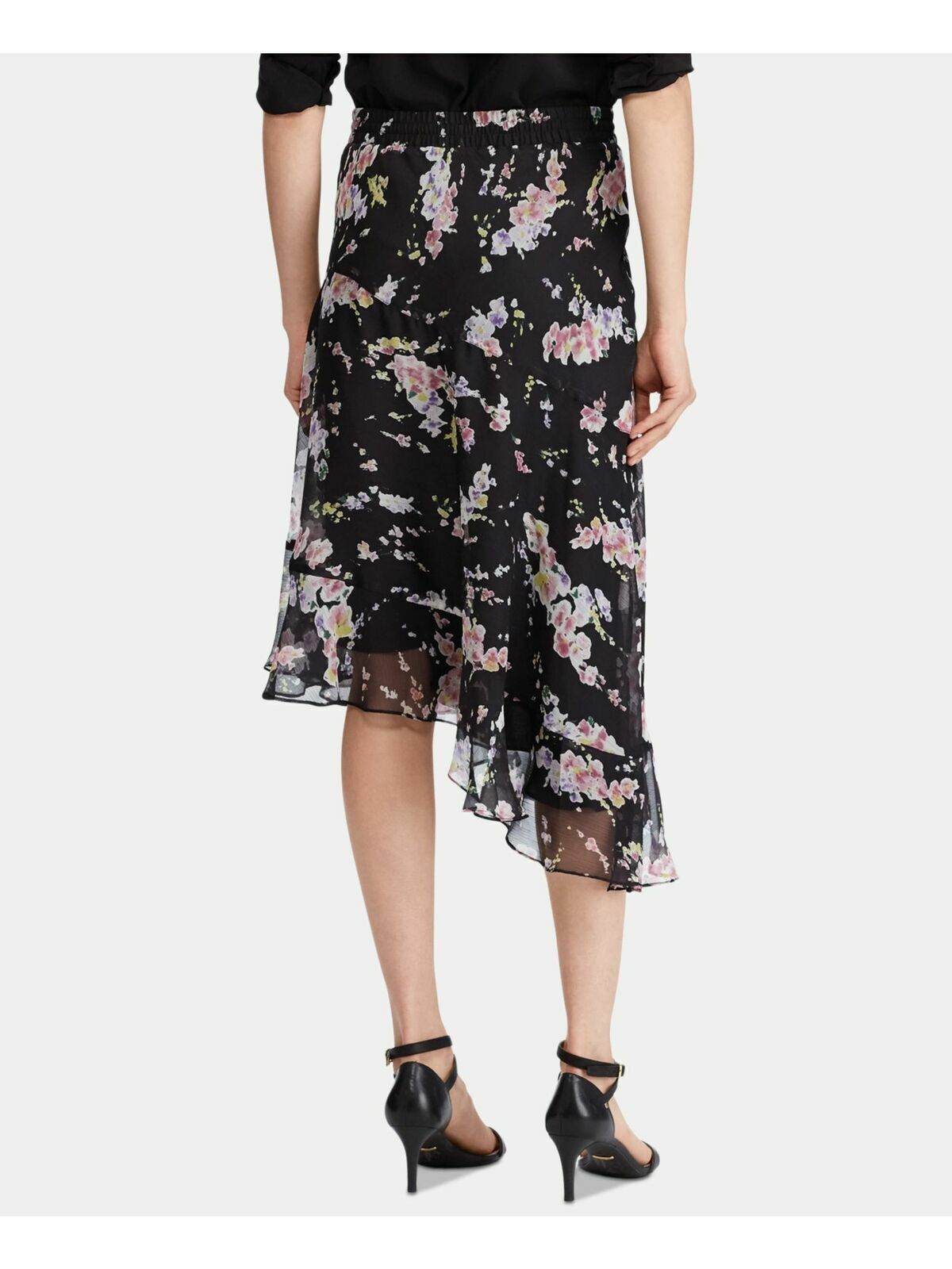 NEW! Ralph Lauren Women's 16W Floral Tiered Georgette Peasant Skirt NWT $135