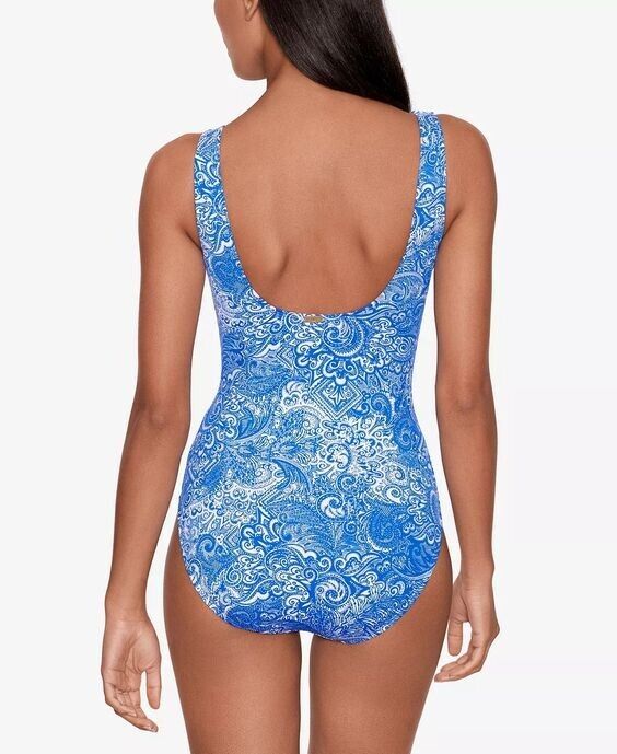 NEW! Lauren Ralph Lauren Women's 14 Ruffle Surplice One Piece Swimsuit NWT $150