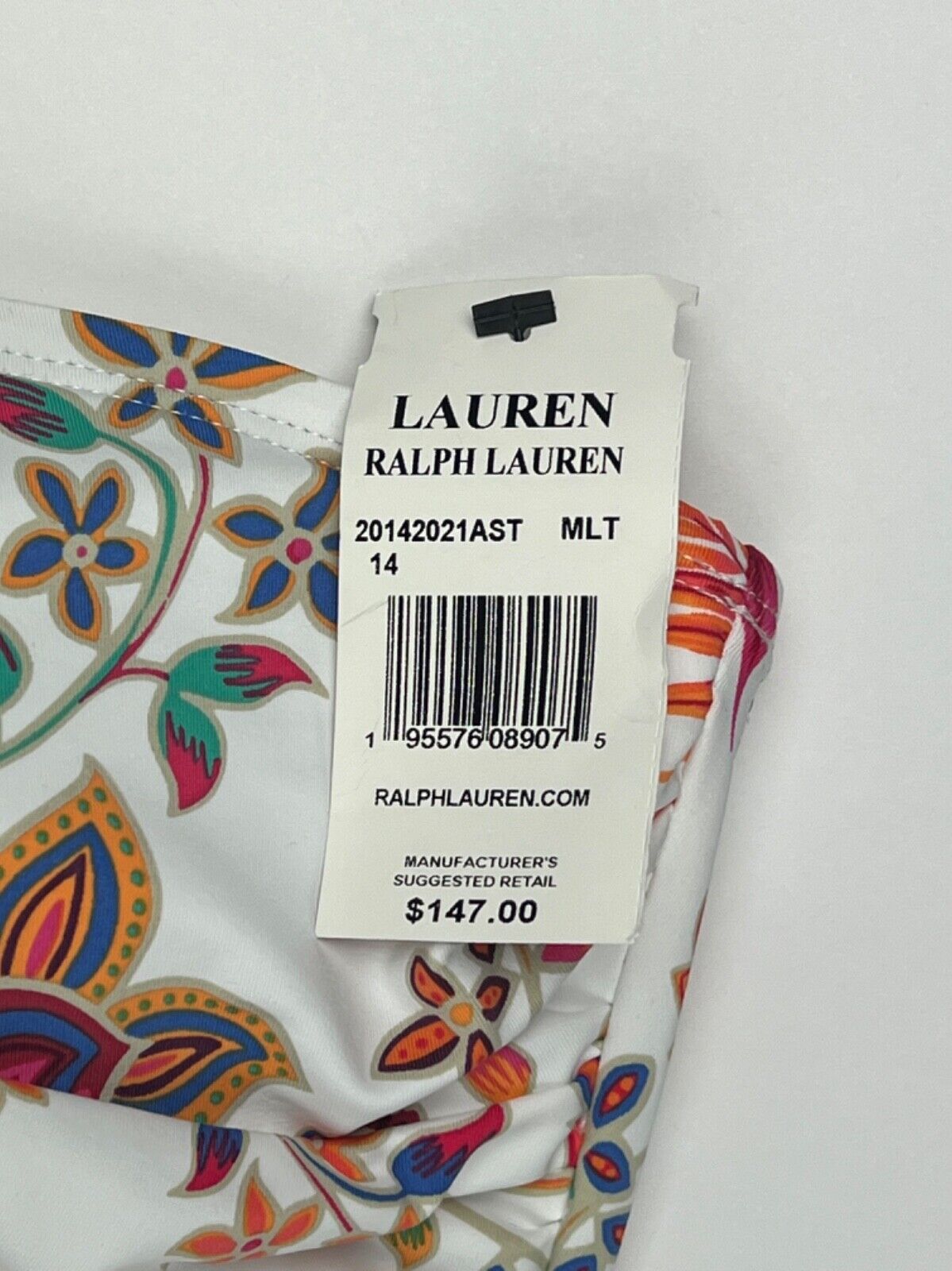 NEW! Lauren Ralph Lauren Womens 14 Jacobean Floral Tankini Top & Bottom NWT $147