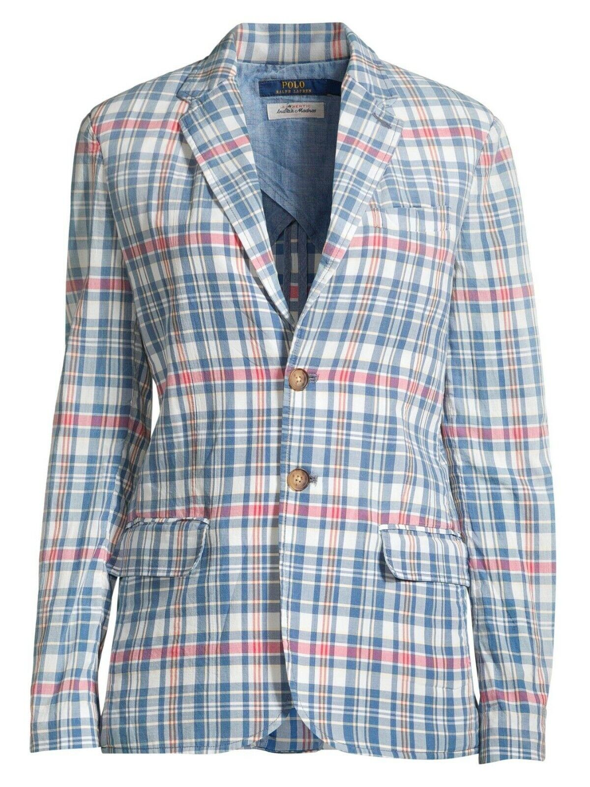 NEW! Polo Ralph Lauren Women's 6 Madras Plaid Cotton Blazer NWT $498