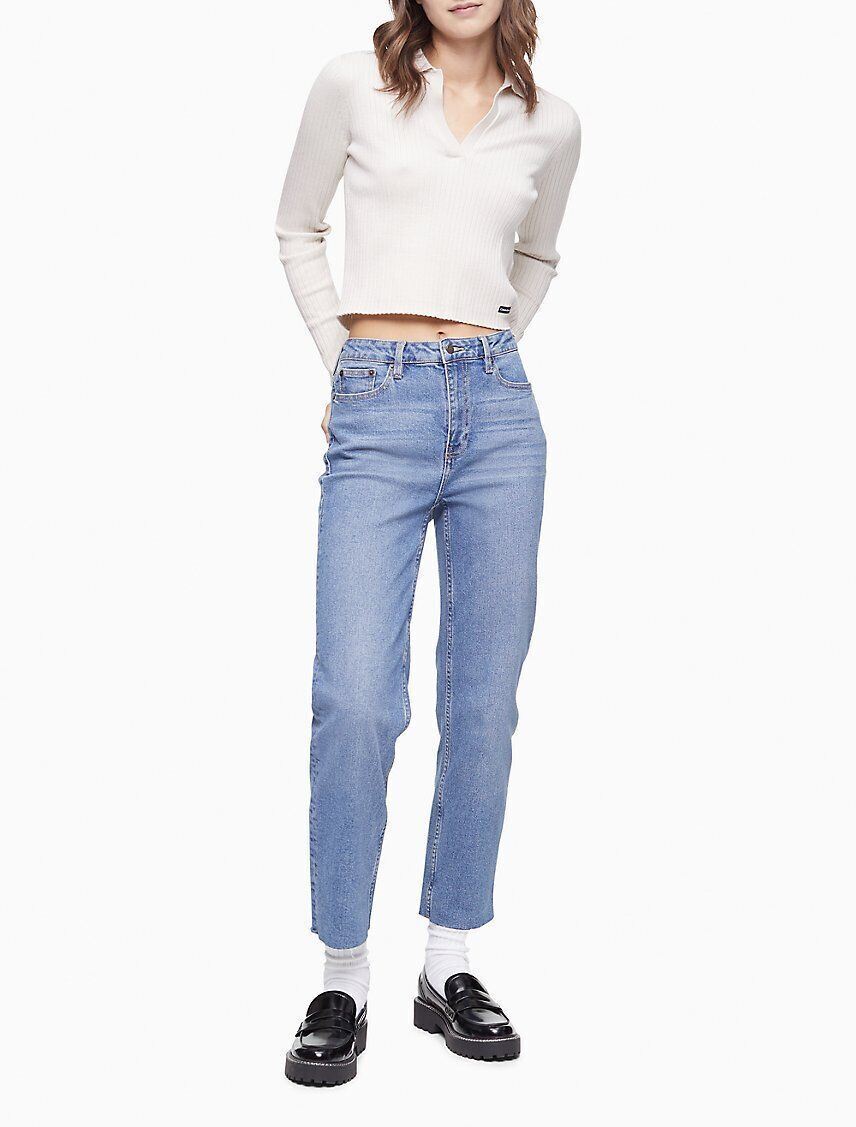 NEW! Calvin Klein Women's 32 Straight Fit High Rise Skinny Jeans NWT $69.50