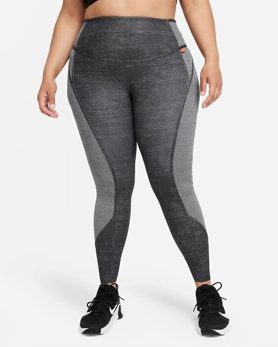 NEW! Nike Women's Plus Size 2X Dri-FIT One Luxe Mid-Rise Leggings NWT $100