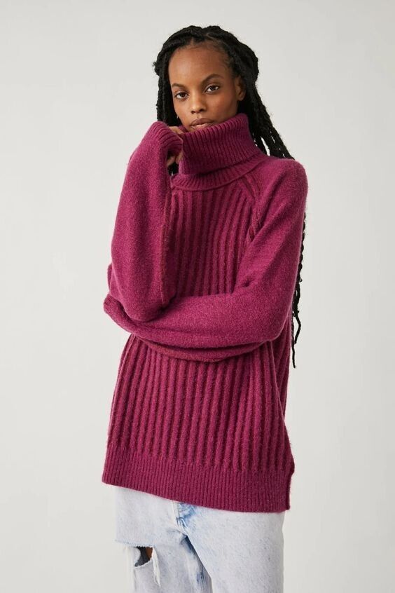 Free People Women's Big City Turtleneck  Sweater