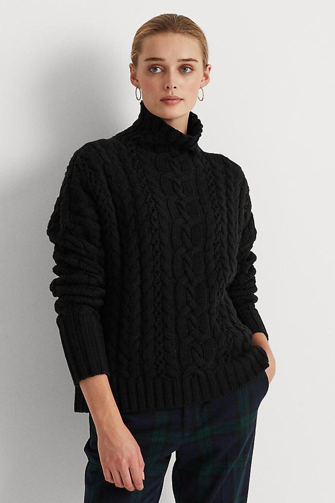 NEW! Lauren Ralph Lauren Women's M Cable Knit Turtleneck Sweater NWT $145