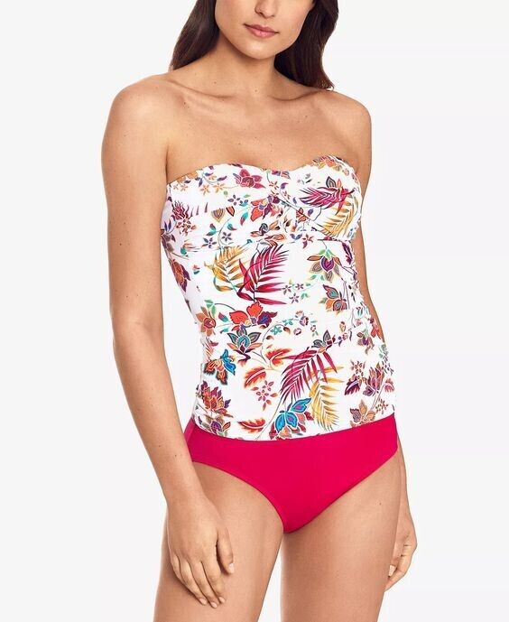 NEW! Lauren Ralph Lauren Womens 14 Jacobean Floral Tankini Top & Bottom NWT $147