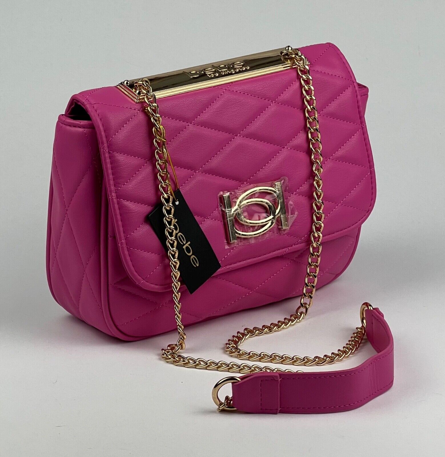 NEW! Bebe Women's Abigail Smooth Flap Shoulder Bag In Pink NWT $89