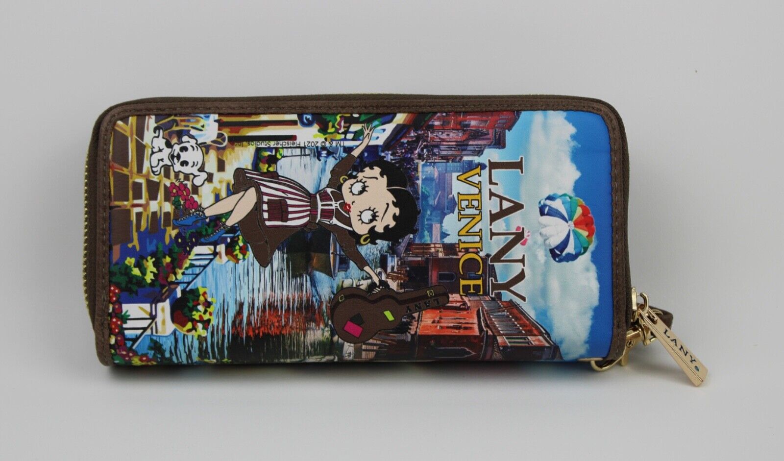 NEW! Betty Boop Women's Lany Vegan Wristlet Wallet