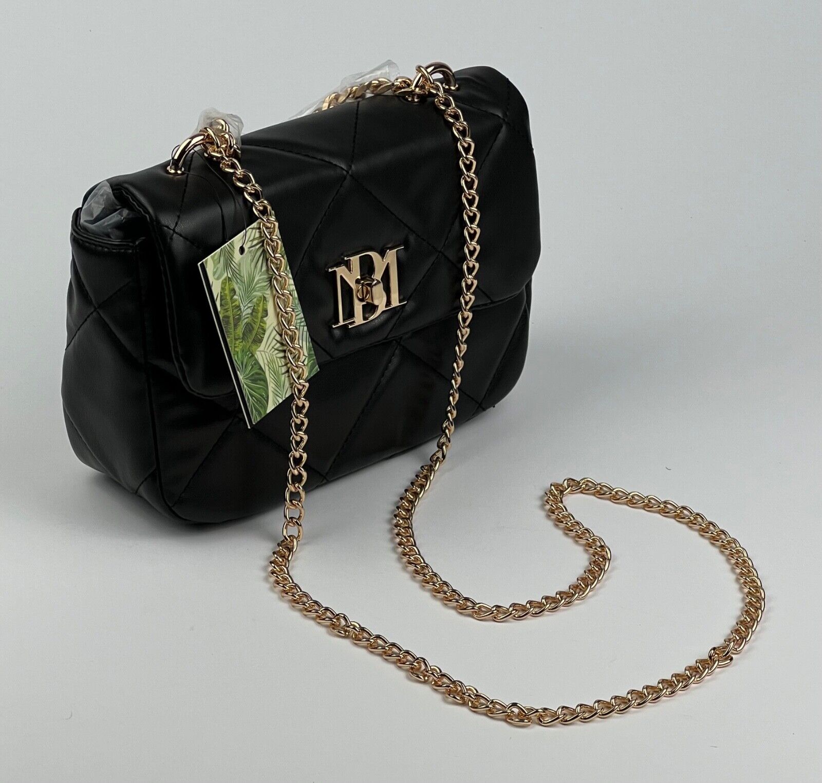 NEW! Badgley Mischka Women's Diamond-Quilted Chain Crossbody Bag NWT $149