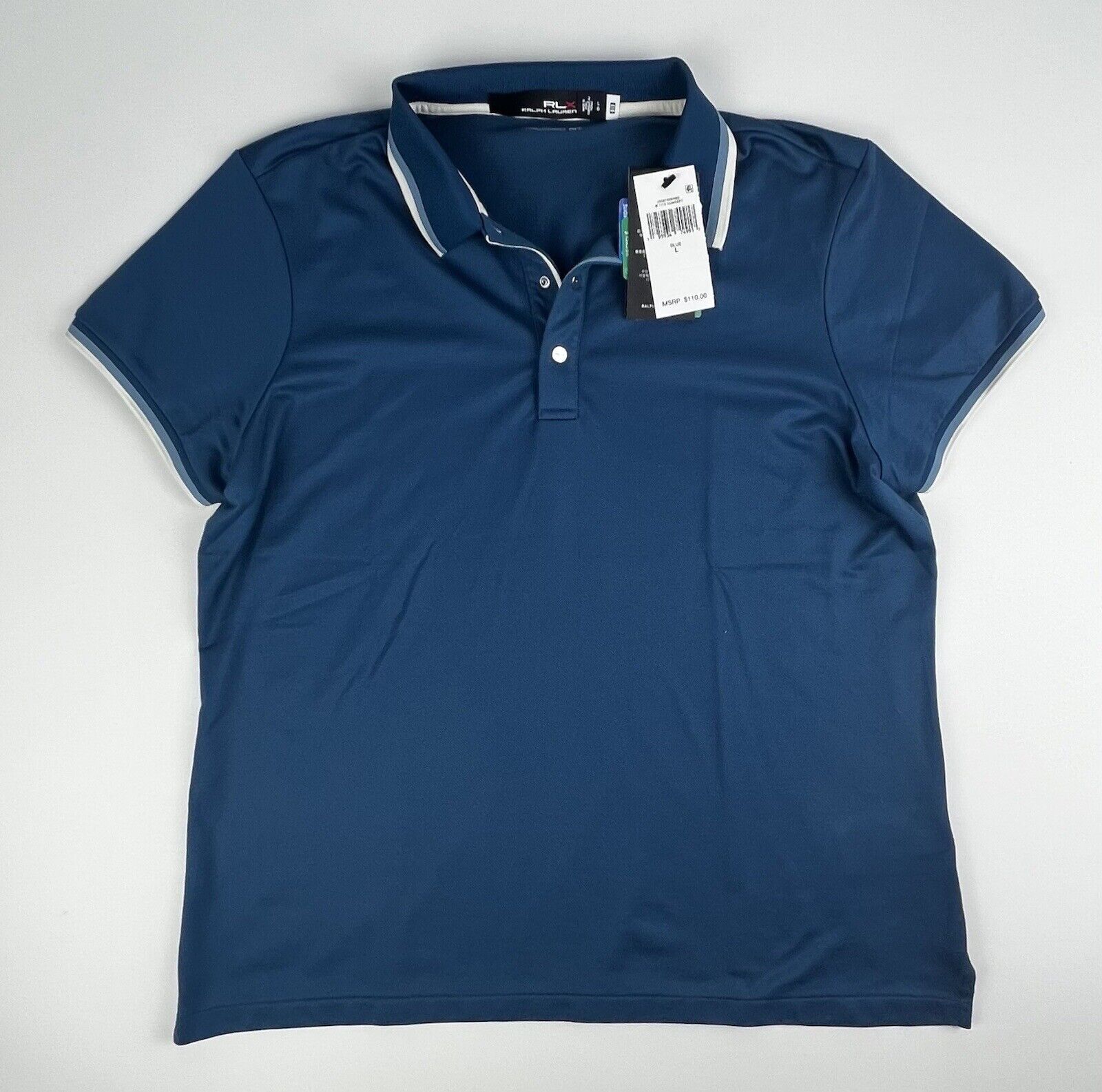 NEW! RLX Golf Ralph Lauren Women's L Tour Pique-Ss Val Polo Nl Shirt NWT $110